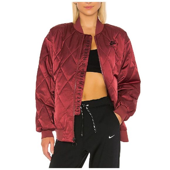 SOLD! NIKE Air Satin Fill Bomber Jacket NWT - Picture 2 of 12